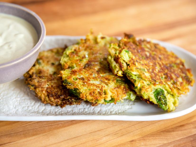 Brussels Sprouts Latkes, as seen on Food Network Kitchen Live.