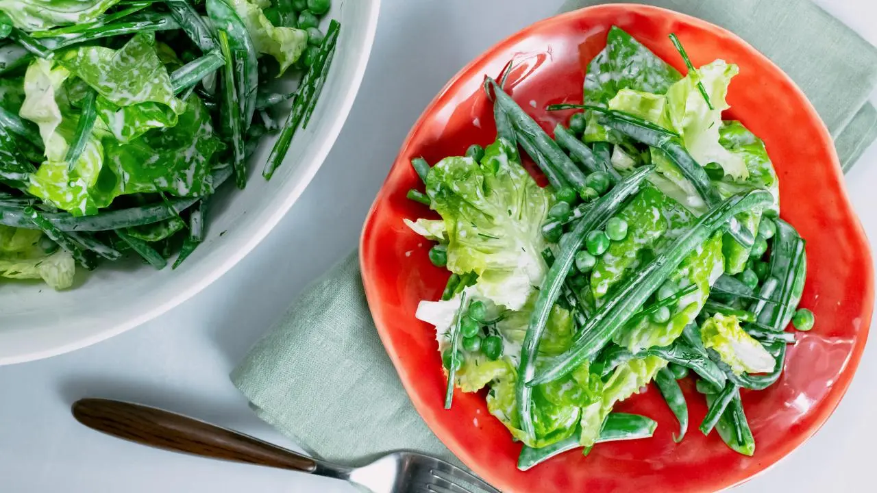 green pea salad with ranch dressing Beans and Peas Buttermilk spring pea salad