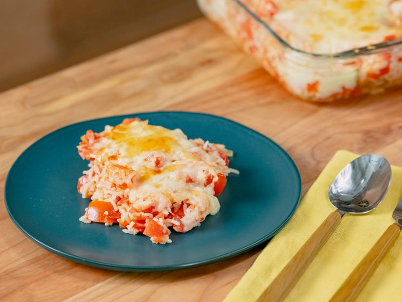 Priya Krishna features Tomato Rice with Crispy Cheddar, as seen on Food Network Kitchen Live.