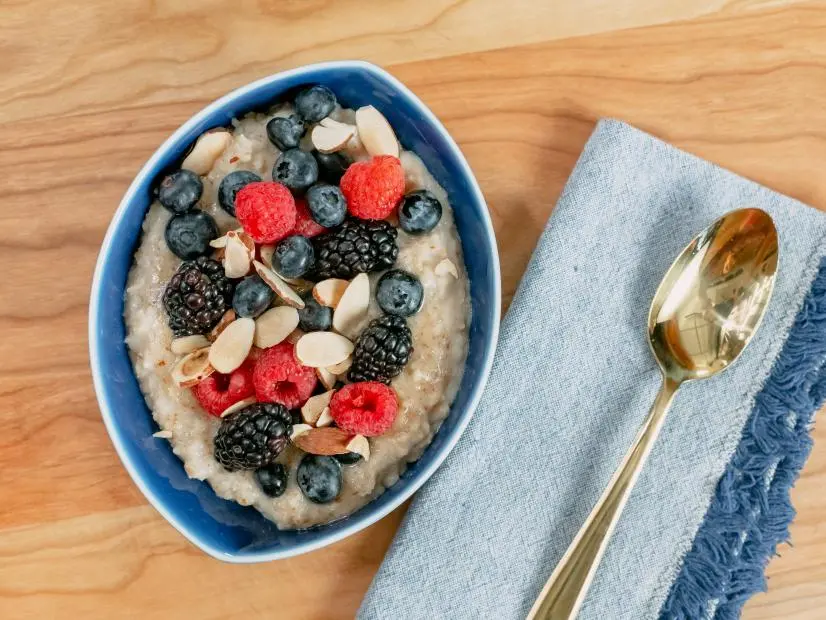 Alejandra Ramos features Almond Croissant Oatmeal, as seen on Food Network Kitchen Live.