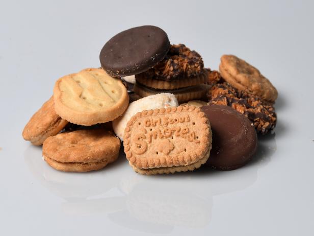 WASHINGTON, DC - JANUARY 11:The seven Girl Scout cookies available are  the newest, Girl Scout S'mores, Samoas, Do-si-dos, Tagalongs, Trefoils, Savannah Smiles and top seller Thin Mints photographed January 11, 2017 in Washington, DC. (Photo by Katherine Frey/The Washington Post via Getty Images)