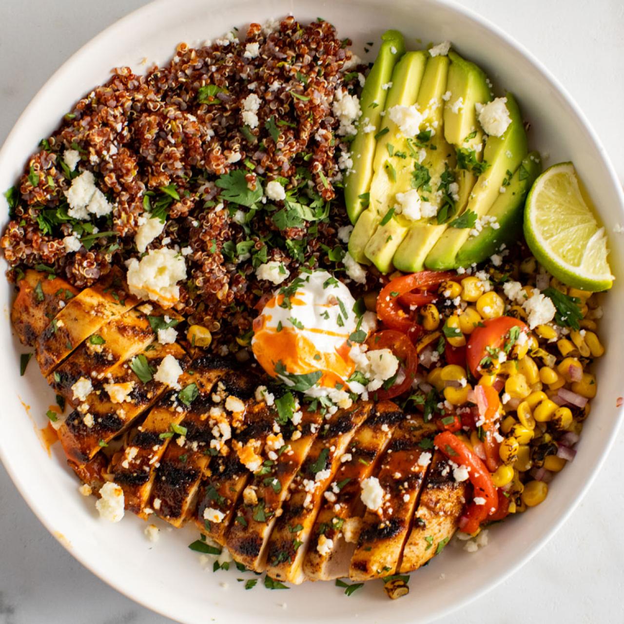 BBQ chicken quinoa salad bowls (+ video) - Family Food on the Table