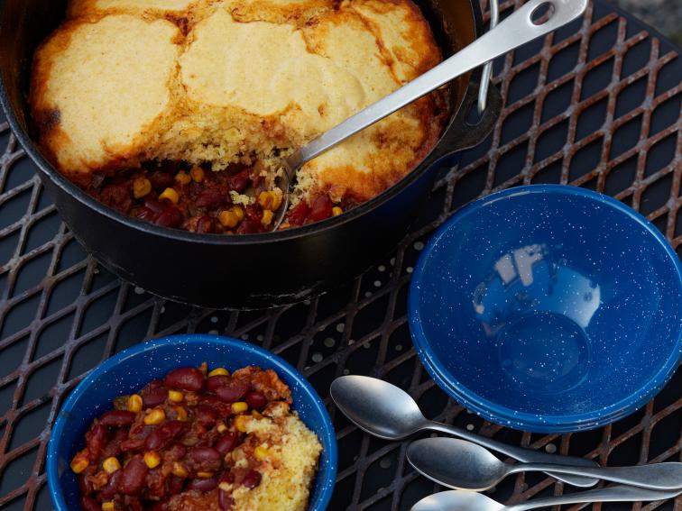 Campfire Dutch Oven Chili and Cornbread Recipe Food Network Kitchen