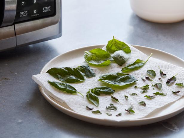 Food Network Kitchen’s How To Dry Herbs in the Microwave.