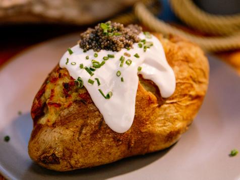 Crab and Caviar Twice-Baked Potatoes