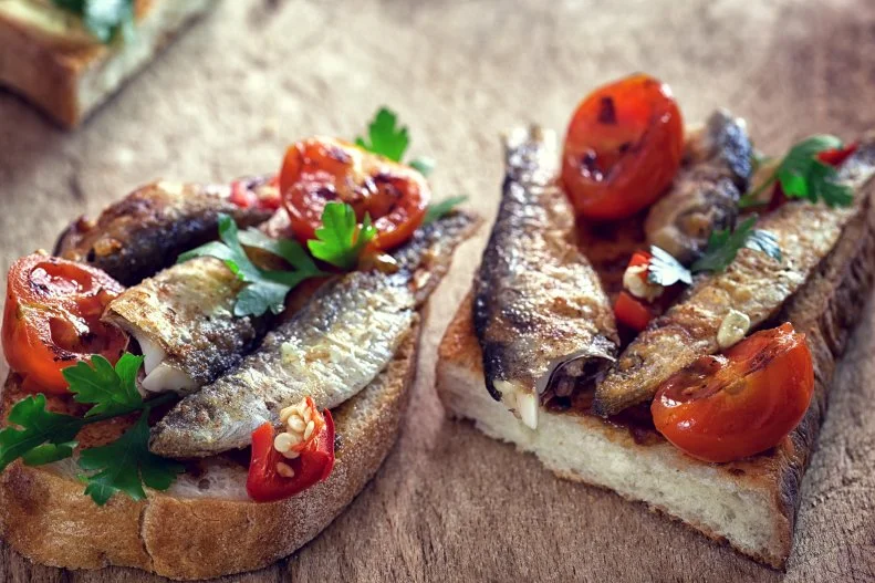 Crack open a can of sardines and you will find just over 15-percent of your vitamin D needs per serving (2 sardines). These tiny fish also contain protein, omega-3s and vitamin B12.
