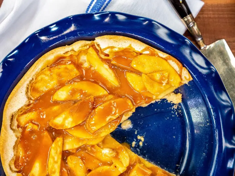 Apple Caramel Cobbler Cake beauty, as seen on Food Network Kitchen Live.
