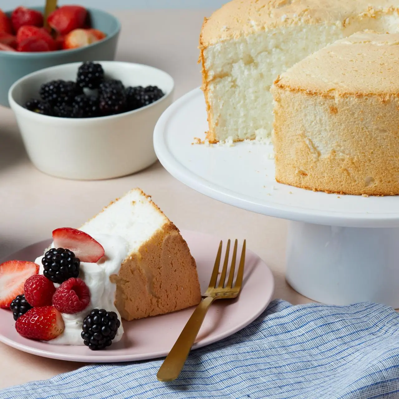 Square Bundt Cake Pan USA Pan 2-Piece Angel Food Cake Pan Set