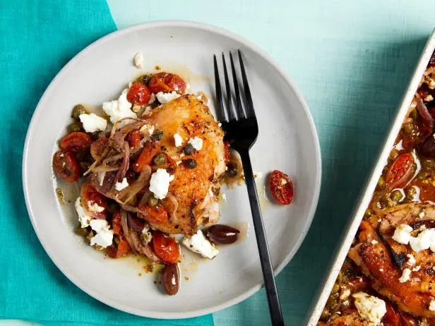 Greek Salad Chicken - 16-minute greek feast to go recipe