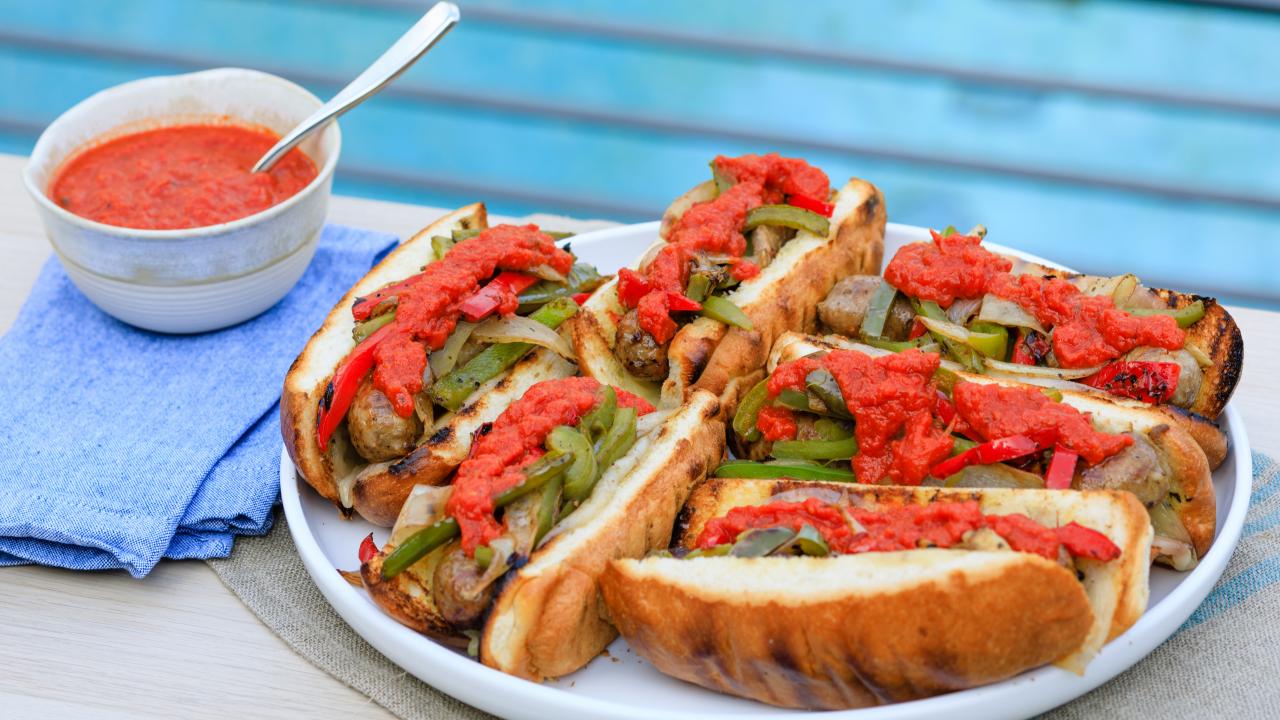 Grilled Sausage with Peppers, Onions and Herbs - 31 Daily