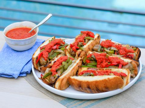 Grilled Sausage and Peppers Sandwiches
