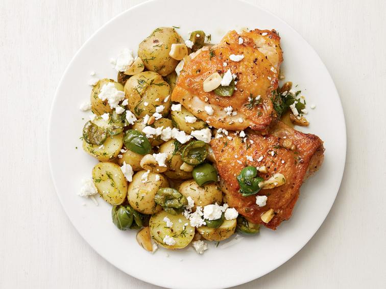 Greek Roast Chicken with LemonDill Potatoes Recipe Food Network