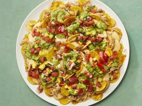 Plantain Chip Nachos with Spicy Chicken