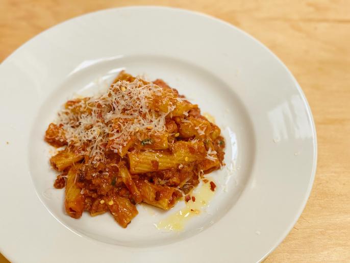 Pasta with Meat Sauce Recipe | Michael Symon | Food Network