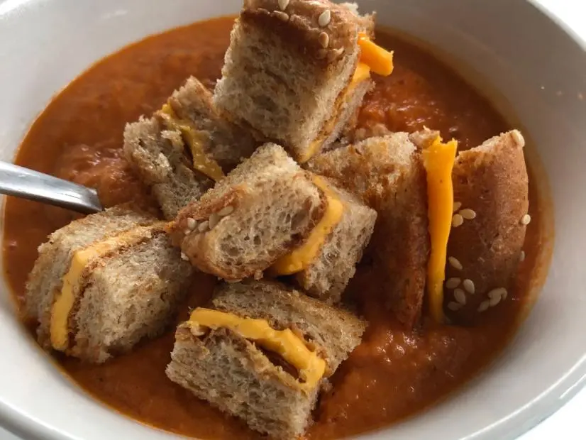 Sheet Pan Roasted Tomato Soup Recipe Jeff Mauro Food Network