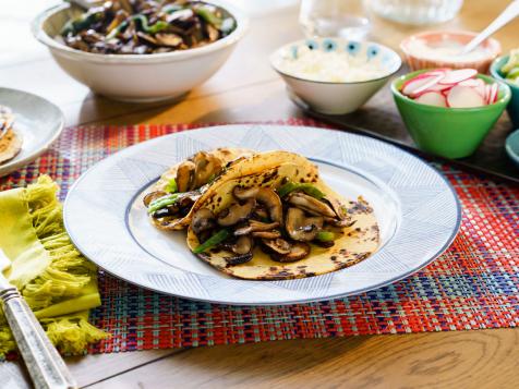 Wild Mushroom Blackened Poblano Tacos