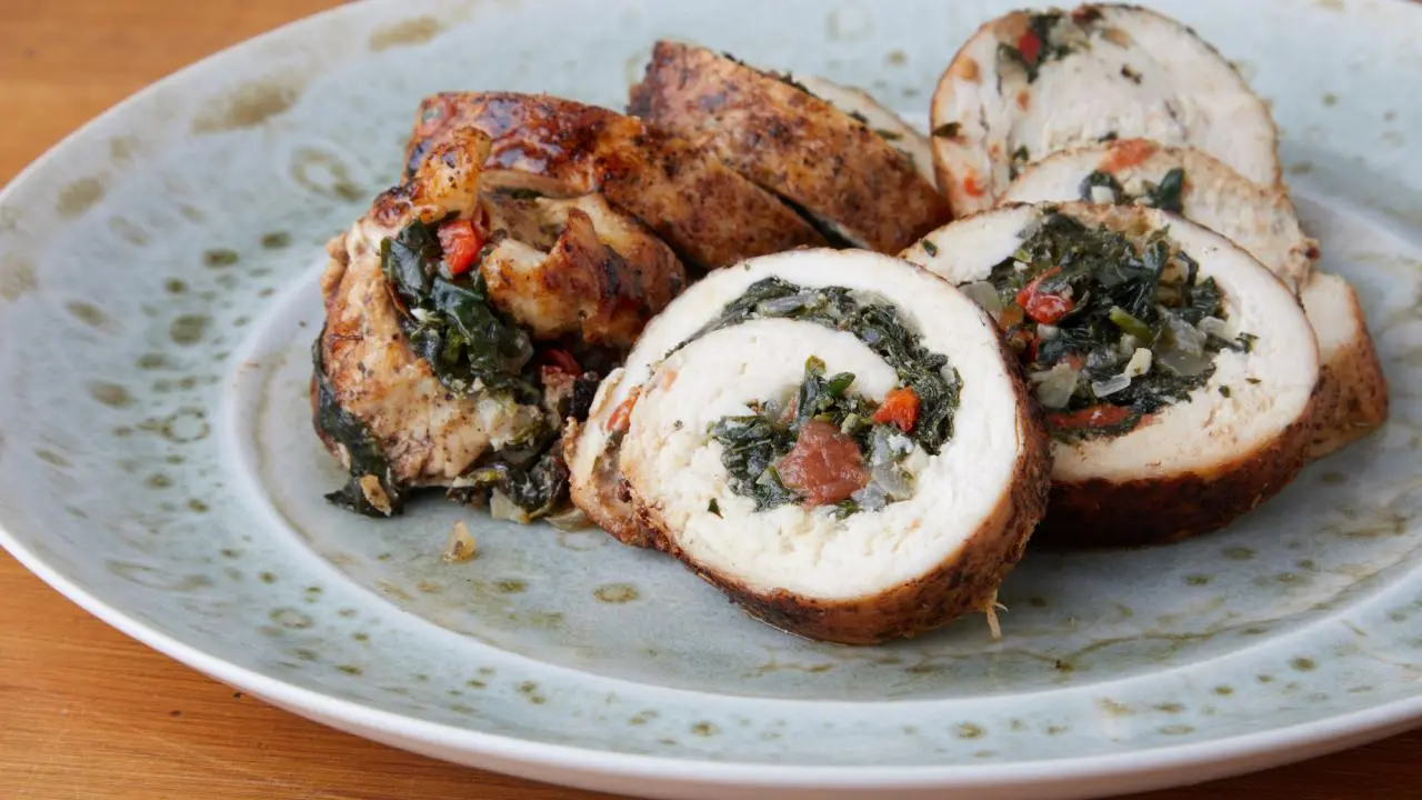Callaloo Chicken Roulade Recipe | Food Network