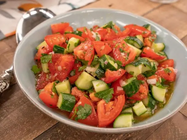 Tomato Cucumber Salad with Cumin Vinaigrette Recipe | Valerie Bertinelli | Food Network