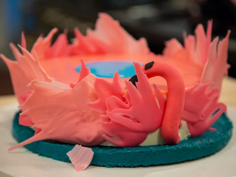 Sohrob's main heat - SOHROB:  Entremets with Lime and Blackberry Mousse, as seen on Spring Baking Championship, Season 6.