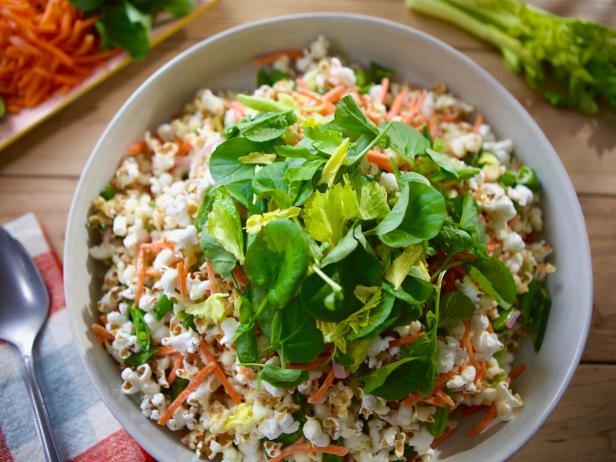 Crunchy Snap Pea Popcorn Salad Recipe | Molly Yeh | Food Network