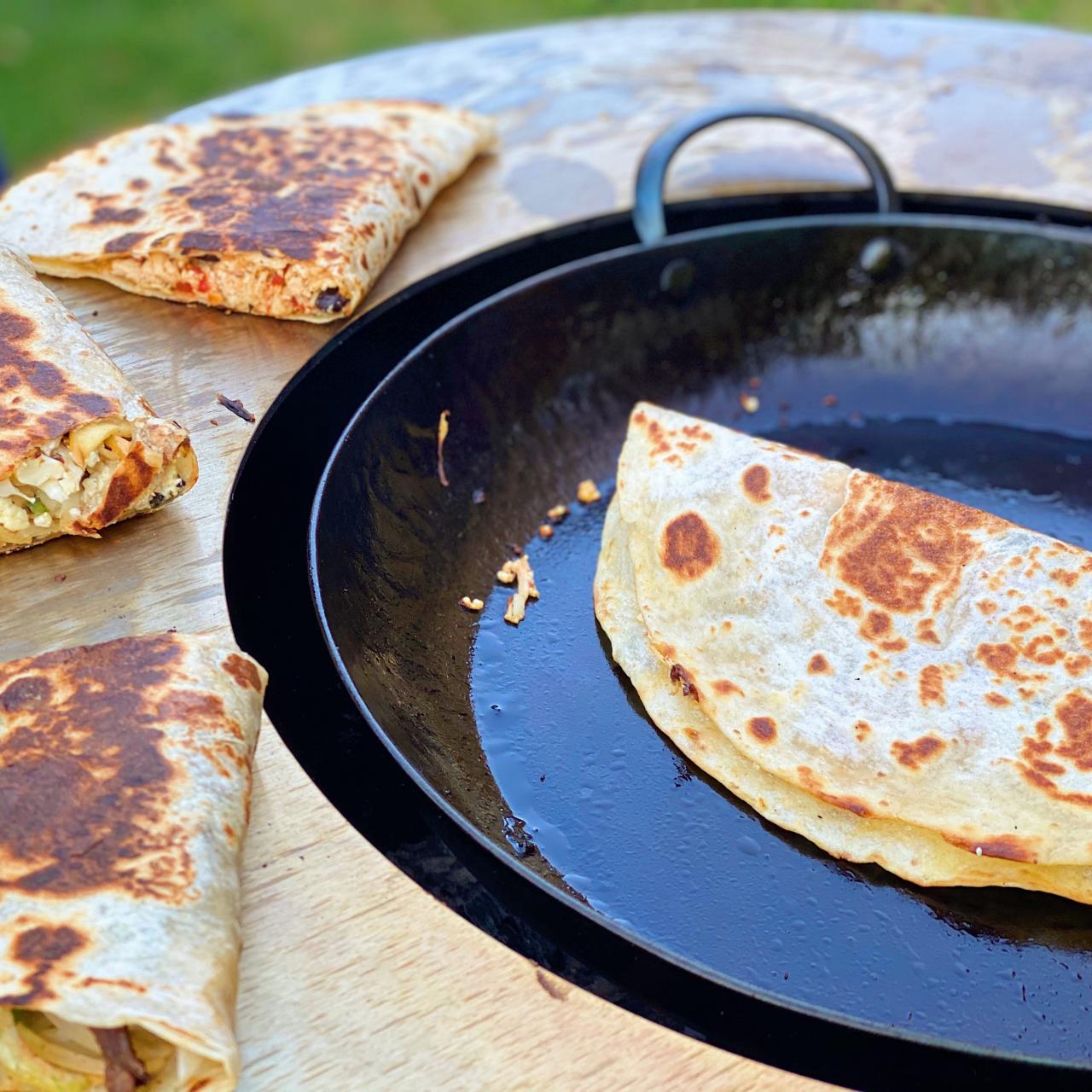 Campfire Pie Iron Quesadillas - A Simple & Healthy Summer Recipe