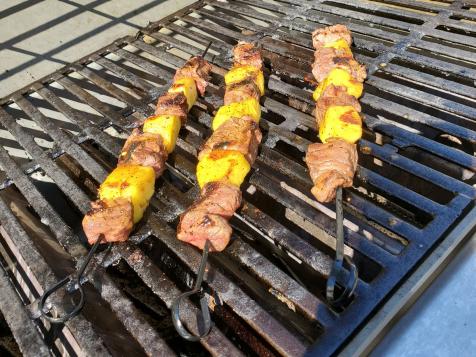 Sunny's Quick Beef and Pineapple Skewers
