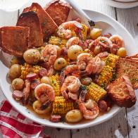 Food Network Kitchen’s Shrimp and Corn in a Butter Bath.