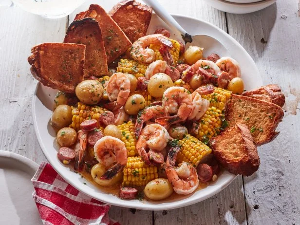 Shrimp and corn dish