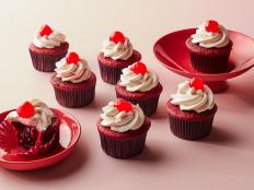 Food Network Kitchen’s White Claw Black Cherry Cupcakes.