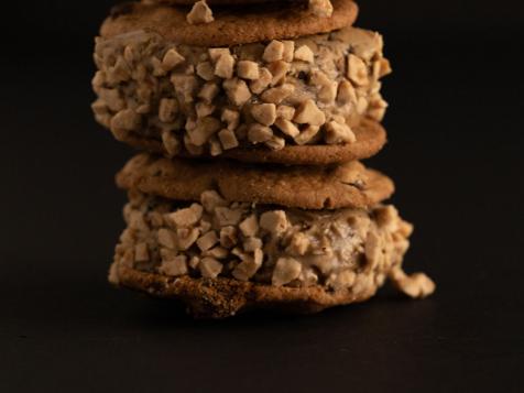 Coffee Chocolate Chip Ice Cream Sandwiches