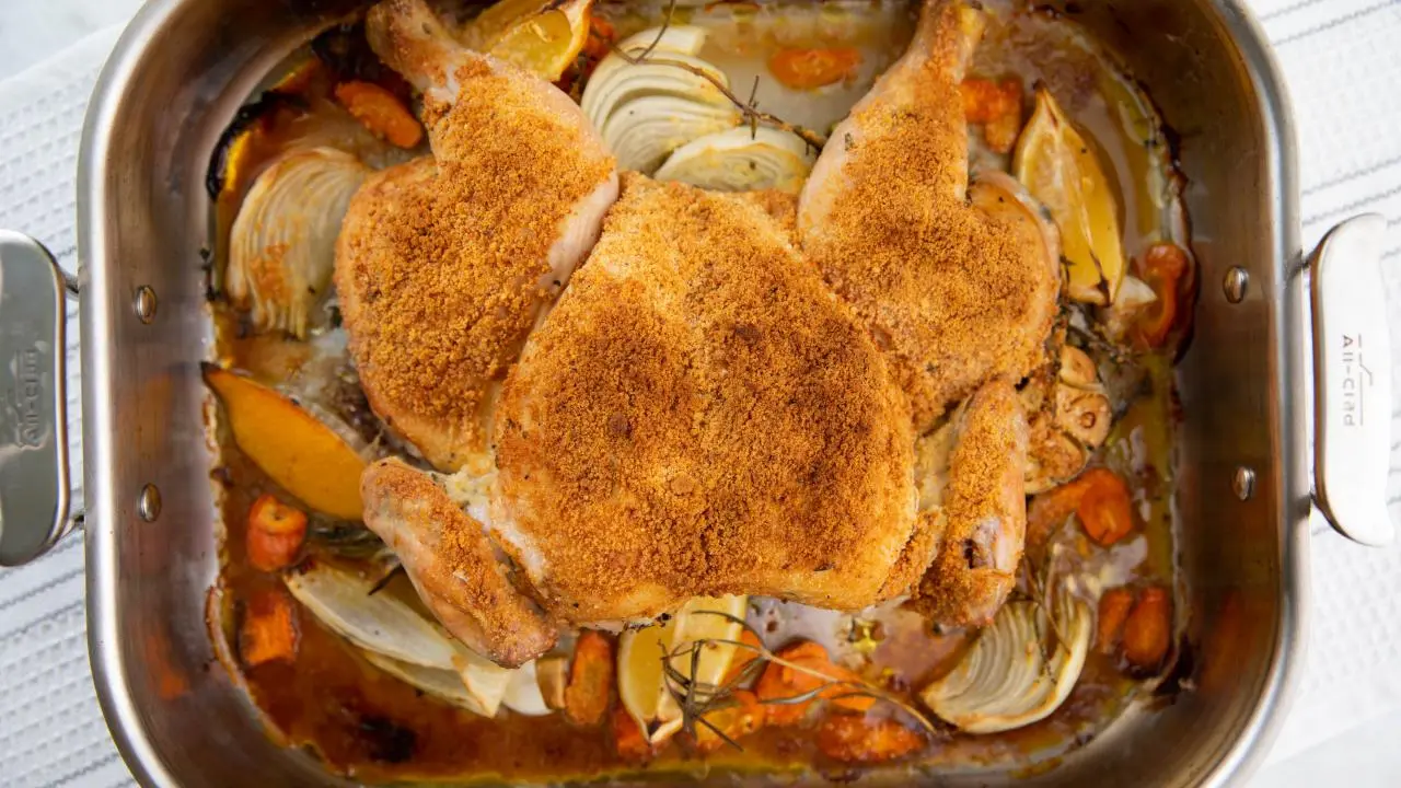 Crispy Parmesan Roast Chicken