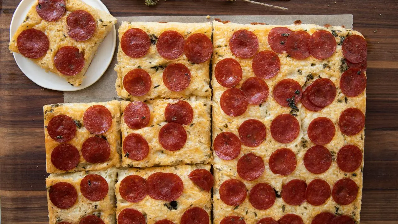 Upside-Down Pepperoni Focaccia