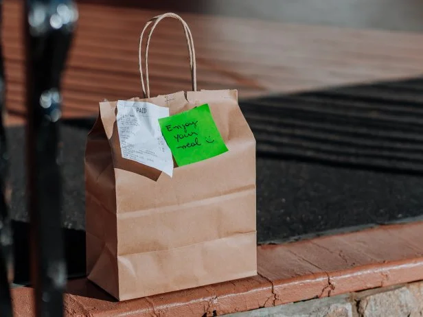 Package delivered contactless during Corona time