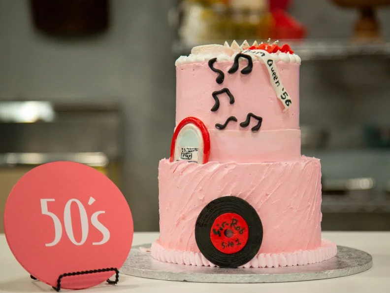 Sohrob's final cake - SOHROB: Berry "Bubble Gum Pink" Prom Cake, as seen on Spring Baking Championship, Season 6.