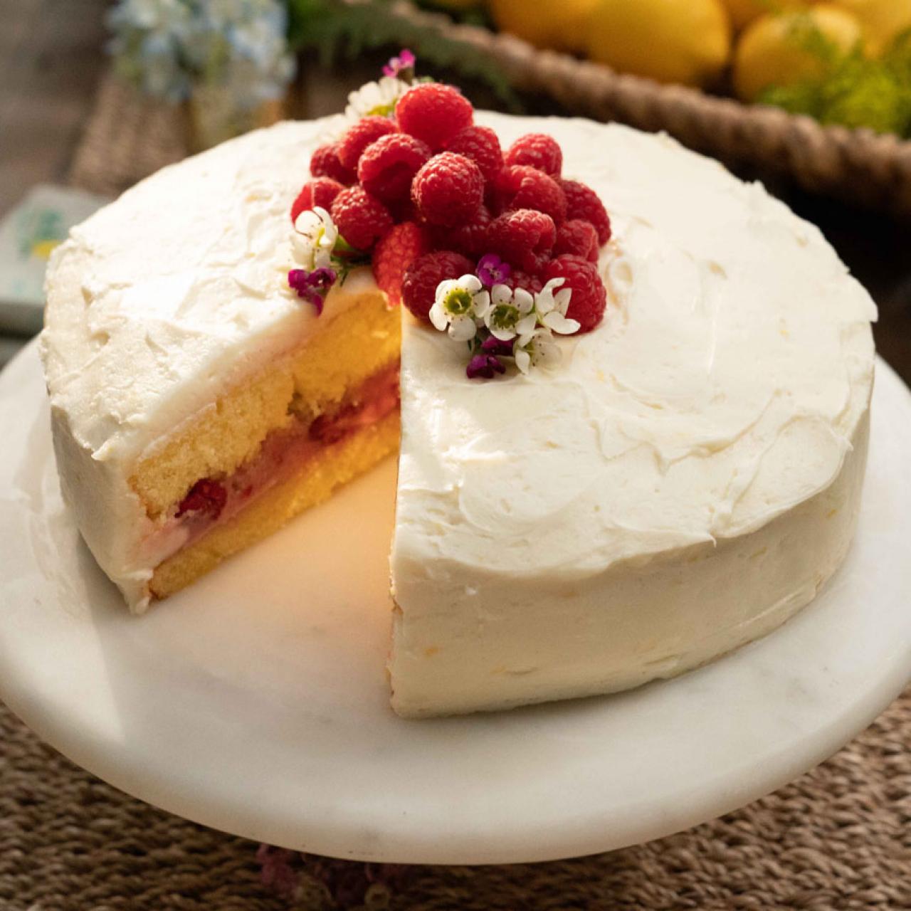 Lemon Raspberry Cake with Lemon Cream Cheese Frosting Recipe, Valerie  Bertinelli