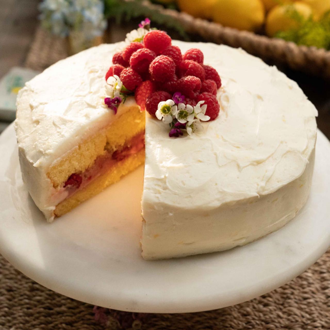 Lemon and Raspberry Cream Cake Recipe, Ree Drummond