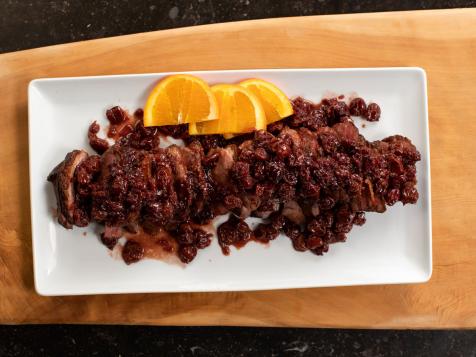 Roast Duck Breast With Dried Cherries and Port