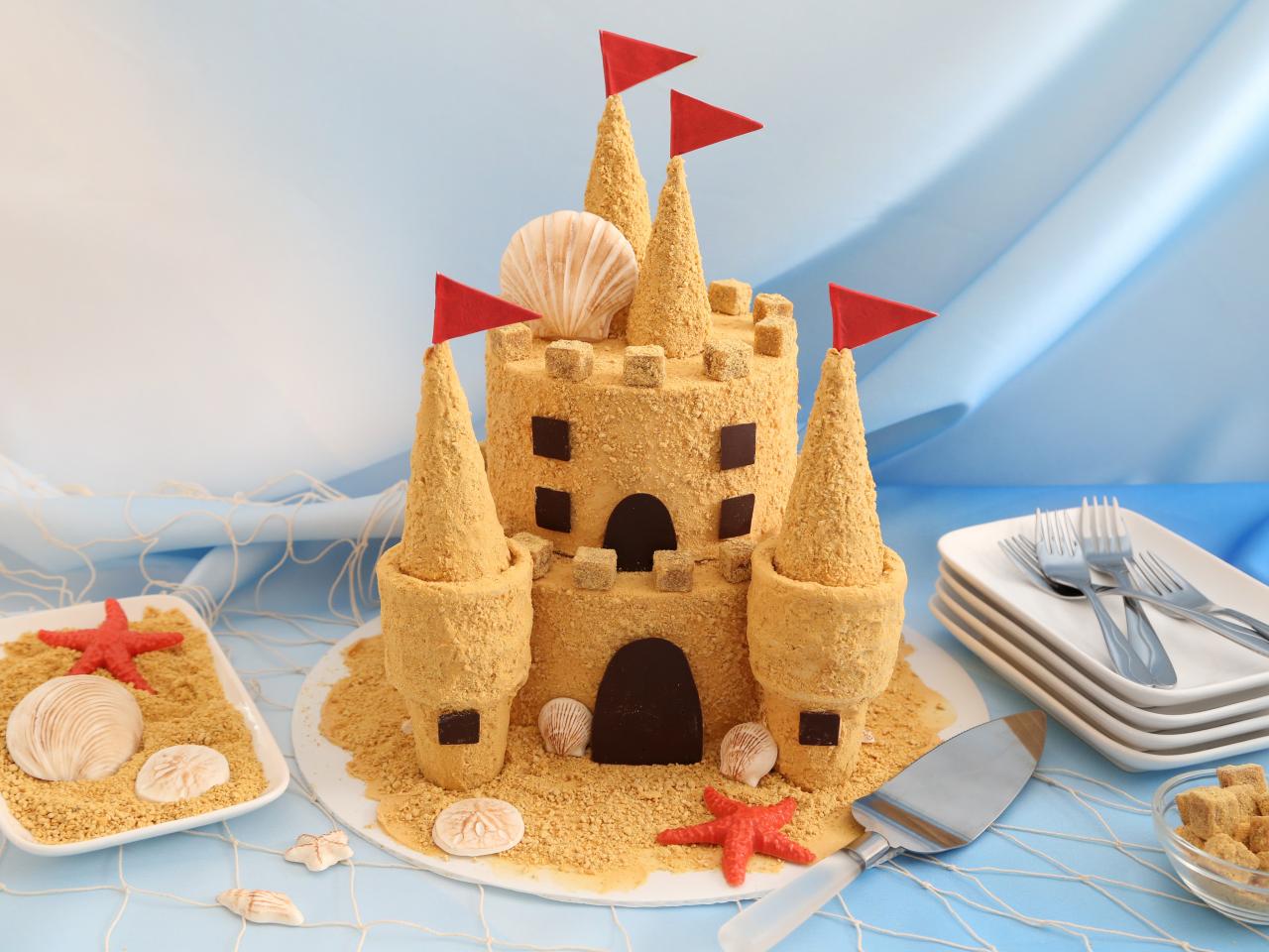 Decorative Towel Sandy Little Kitchen Towel Set Shells Sand Castle