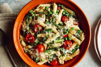 Penne with Asparagus and Cherry Tomatoes (Spring)-image