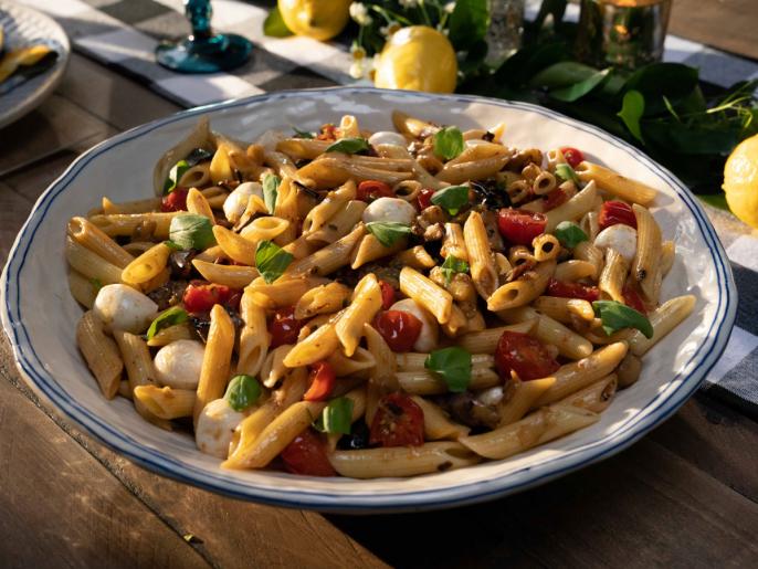 Pasta Salad Alla Norma Recipe Valerie Bertinelli Food Network