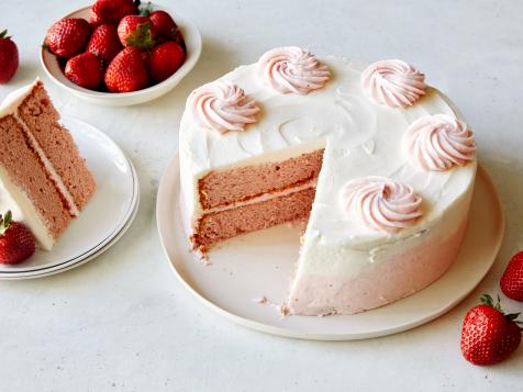 Strawberry Cake with Cream Cheese Frosting