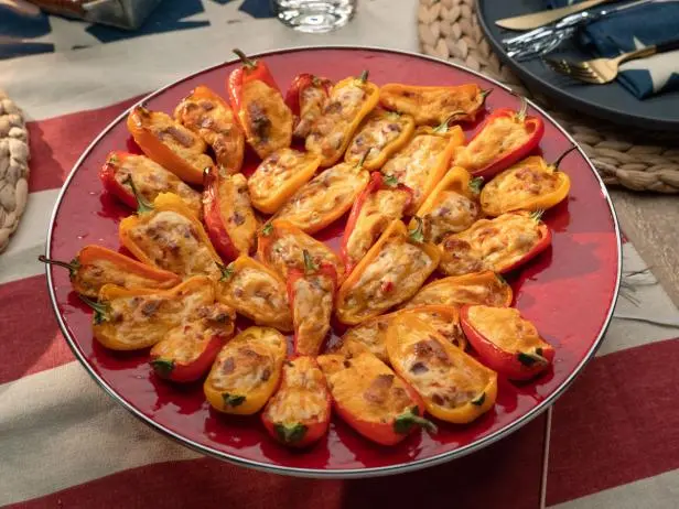 Mini Bell Pepper Poppers with Bacon Recipe | Valerie Bertinelli | Food Network