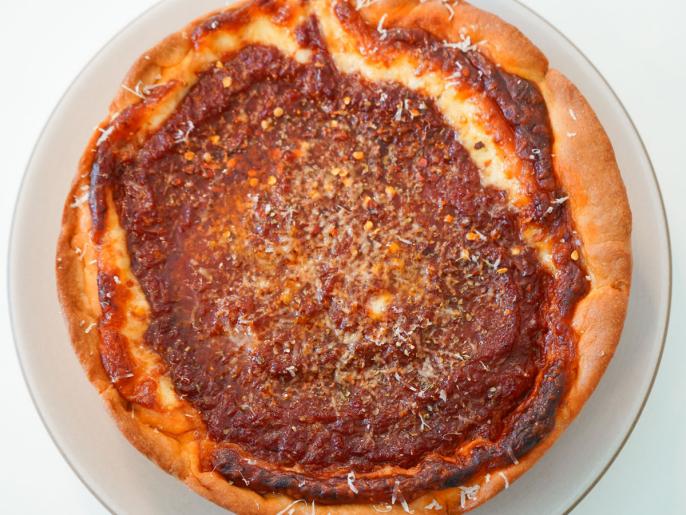Deep Dish Cheese Pizza Recipe Giada De Laurentiis Food Network