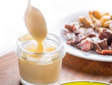 spoon mayonnaise from a jar