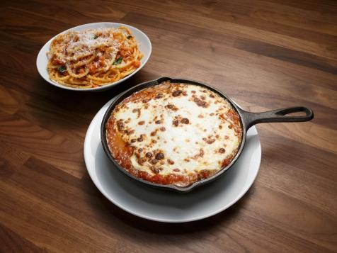 Chicken Parmesan with My Mother's Marinara Sauce and Bucatini