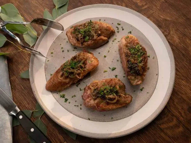 Pork Tenderloin Steaks with Mustard Cider Sauce Recipe | Valerie Bertinelli | Food Network