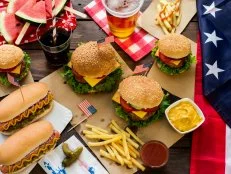 July 4th or Memorial Day - Picnic Table with Food