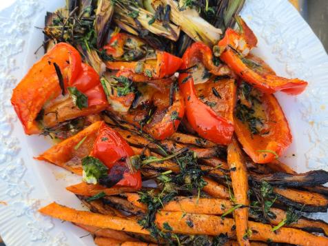 Grilled Herb Vinaigrette with Grilled Vegetables