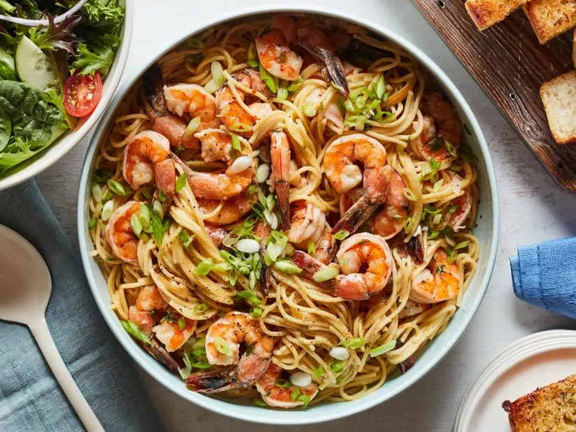 Food Network Kitchen’s 20-Minute Instant Pot Shrimp Scampi Pasta.