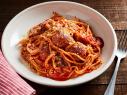 Food Network Kitchen’s 20-Minute Instant Pot Spaghetti with Sausage Meatballs.